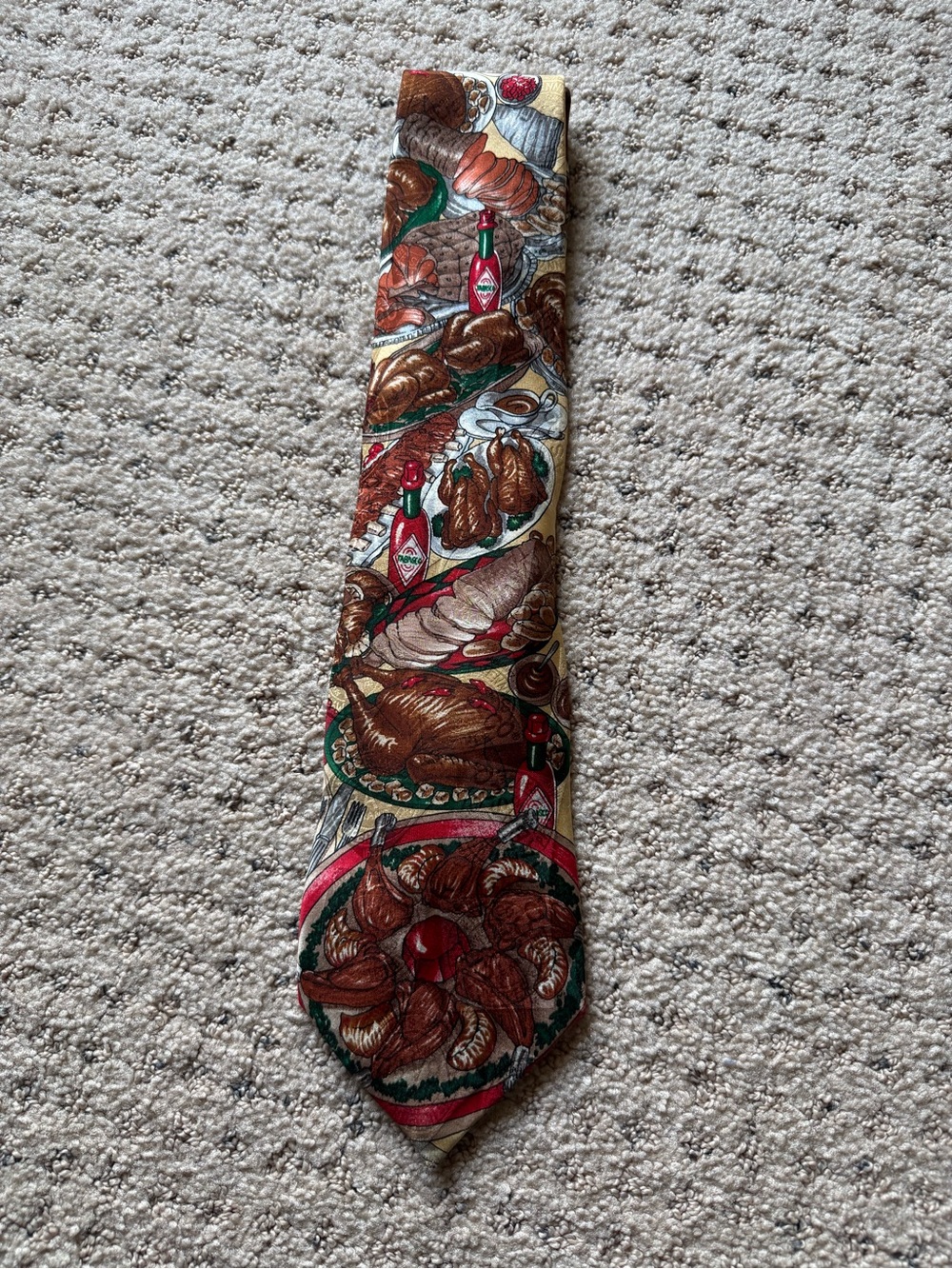 Tabasco Silk Necktie Featuring a Feast